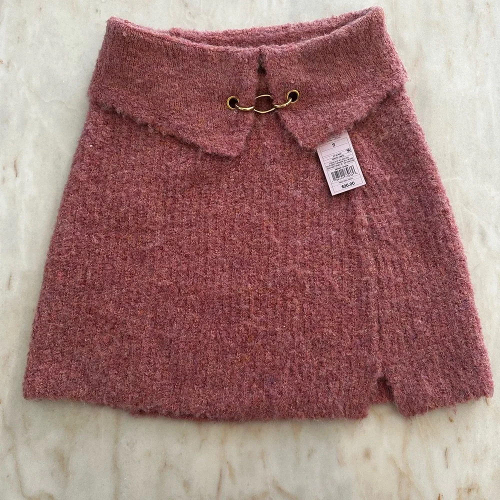 Wild Fable Textured Pink Mini Skirt - Picture 1 of 9